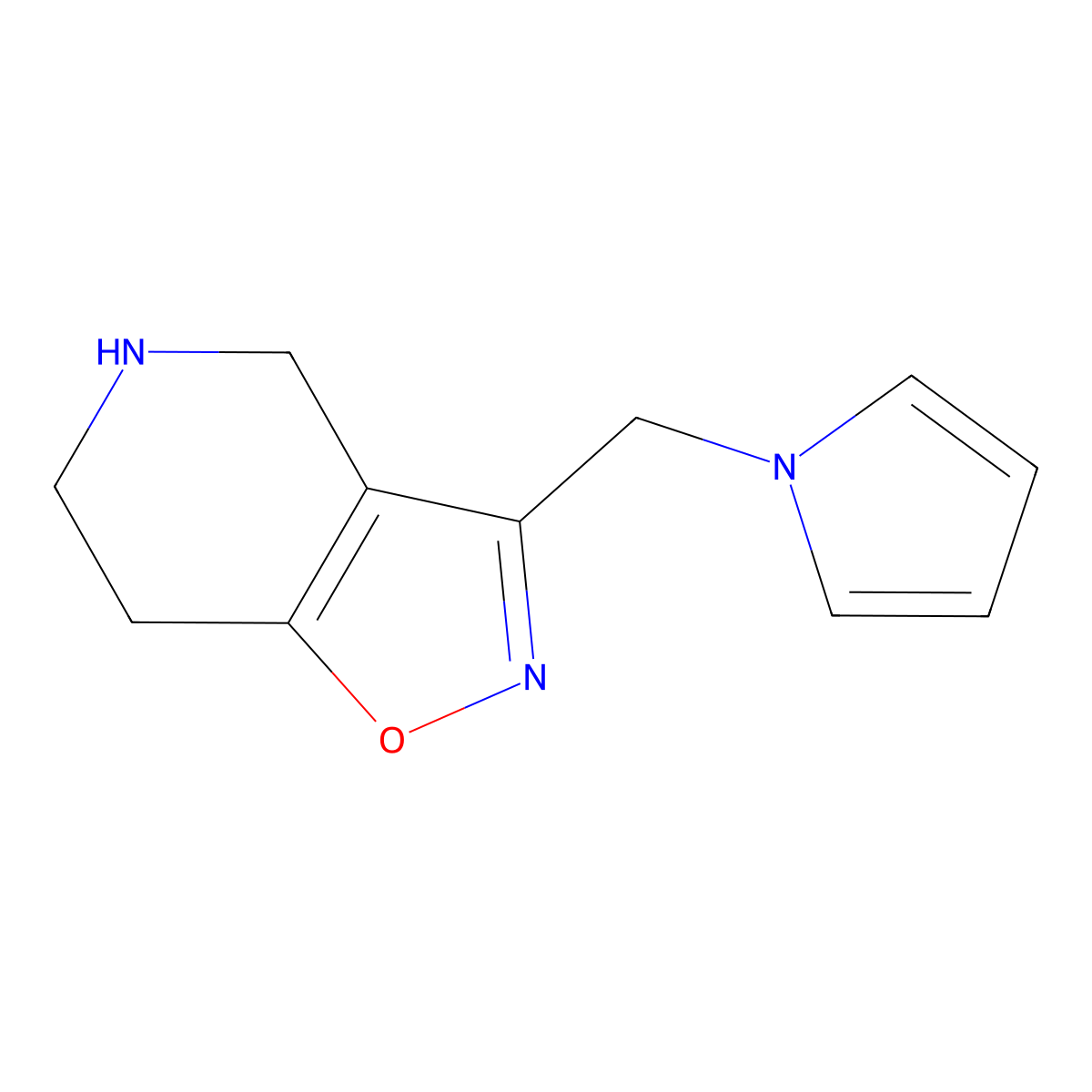 3-((1H-Pyrrol-1-yl)methyl)-4,5,6,7-tetrahydroisoxazolo[4,5-c]pyridine molecular structure, CAS 1422133-50-3