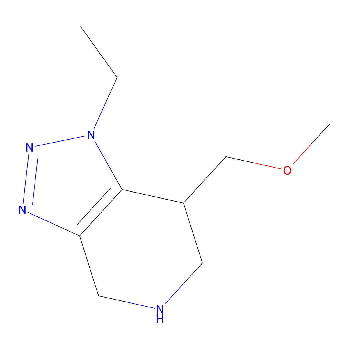 1-Ethyl-7-(methoxymethyl)-4,5,6,7-tetrahydro-1H-[1,2,3]triazolo[4,5-c]pyridine molecular structure, CAS 1422133-59-2