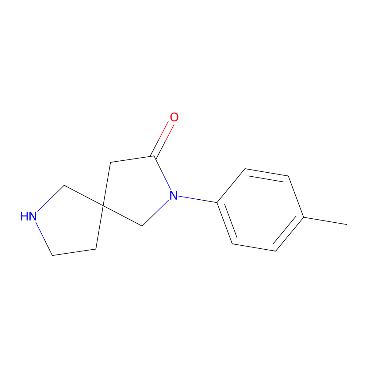 2-(p-Tolyl)-2,7-diazaspiro[4.4]nonan-3-one molecular structure, CAS 1422133-61-6