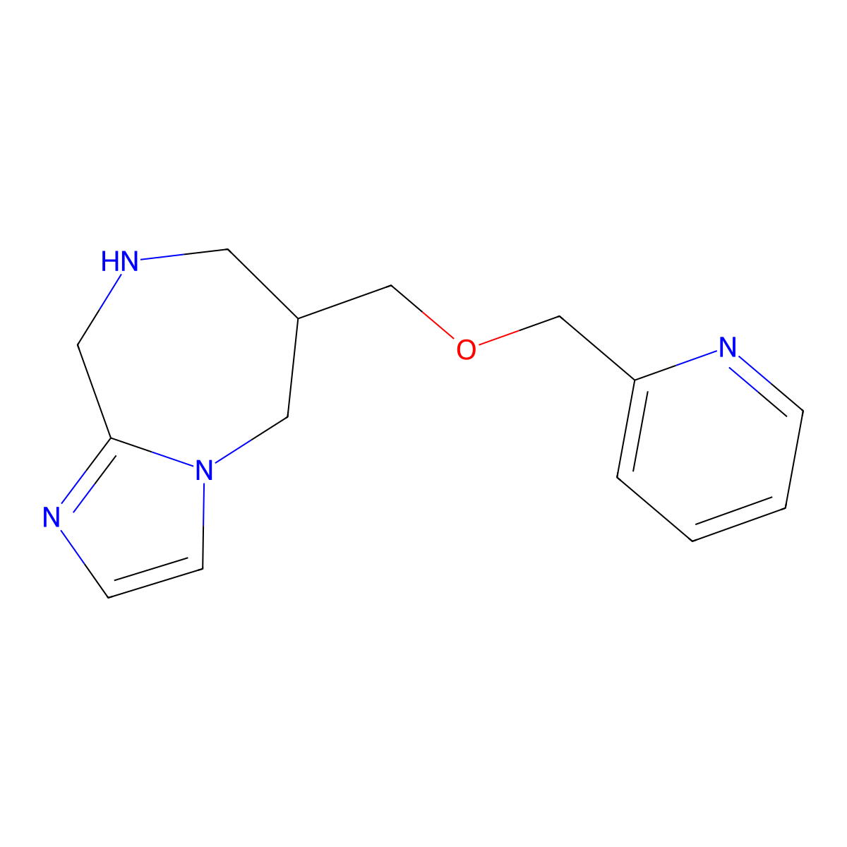 6-((Pyridin-2-Ylmethoxy)Methyl)-6,7,8,9-Tetrahydro-5H-Imidazo[1,2-A][1,4]Diazepine molecular structure, CAS 1422133-70-7