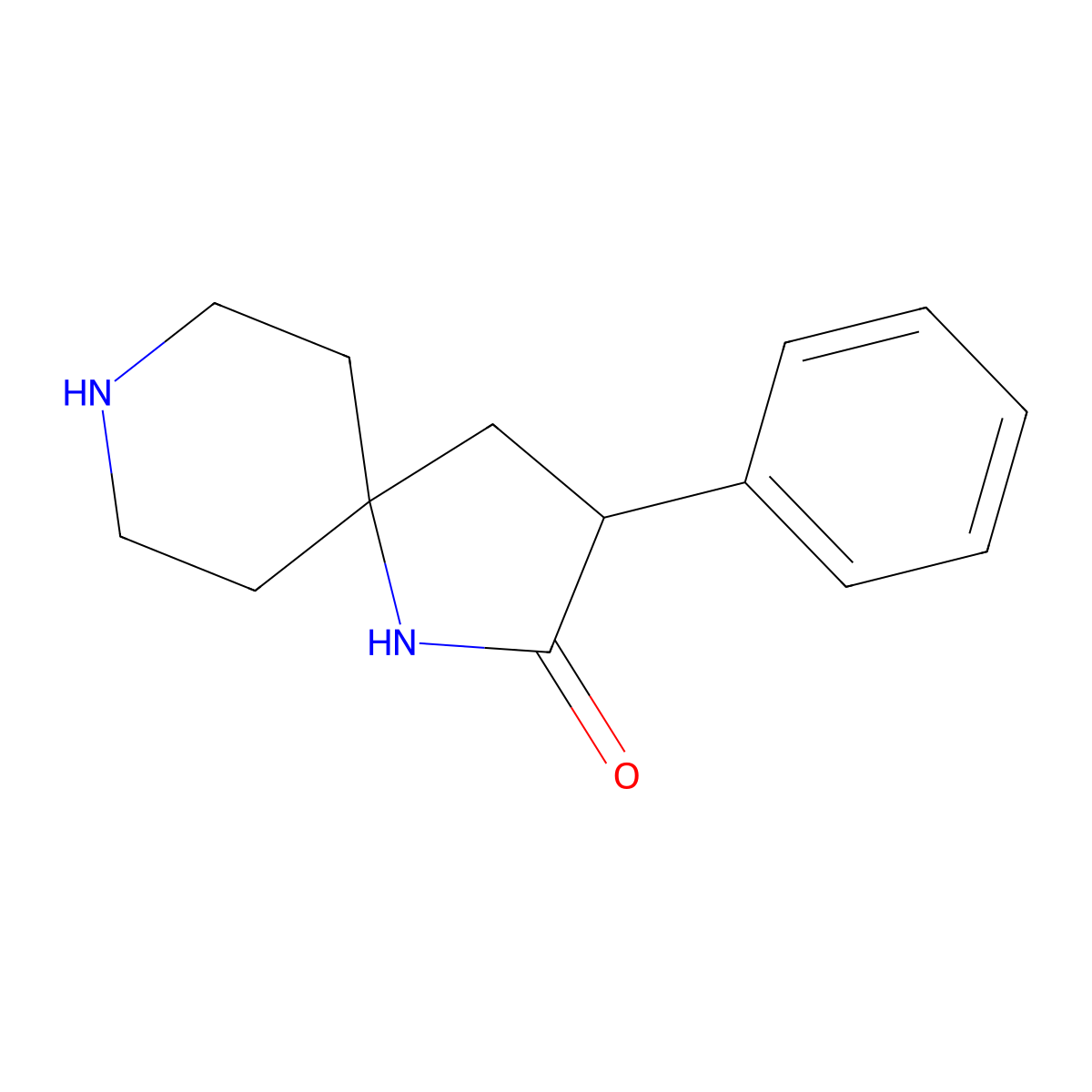 3-Phenyl-1,8-diazaspiro[4.5]decan-2-one molecular structure, CAS 1422133-85-4