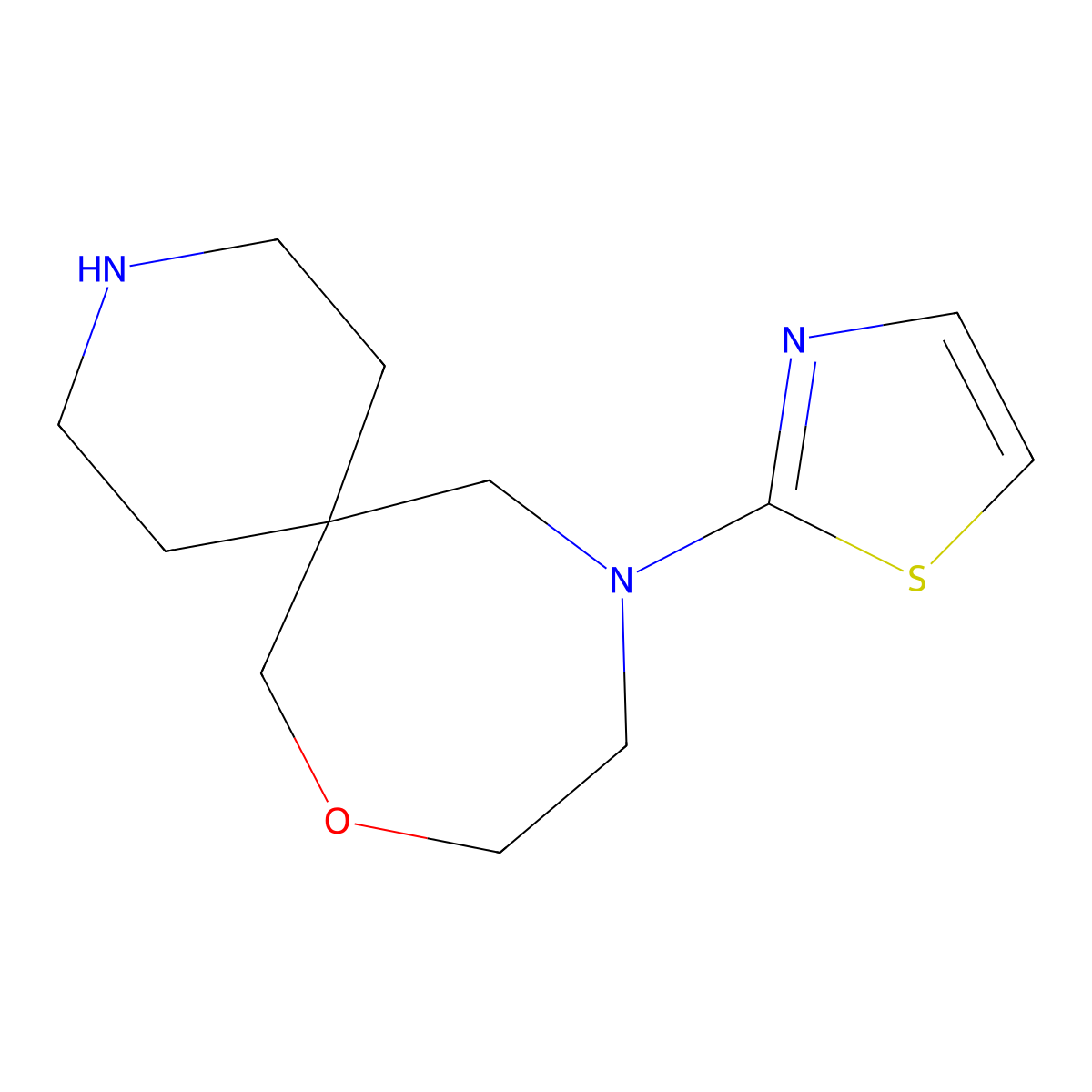 11-(Thiazol-2-Yl)-8-Oxa-3,11-Diazaspiro[5.6]Dodecane molecular structure, CAS 1422133-89-8