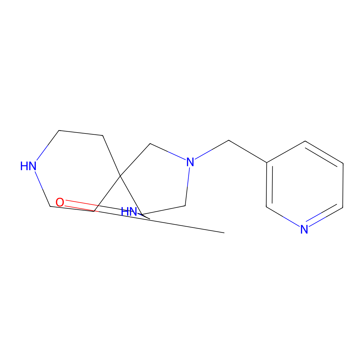 13-(Pyridin-3-ylmethyl)-2,9,13-triazadispiro[4.0.56.35]tetradecan-1-one molecular structure, CAS 1422133-91-2
