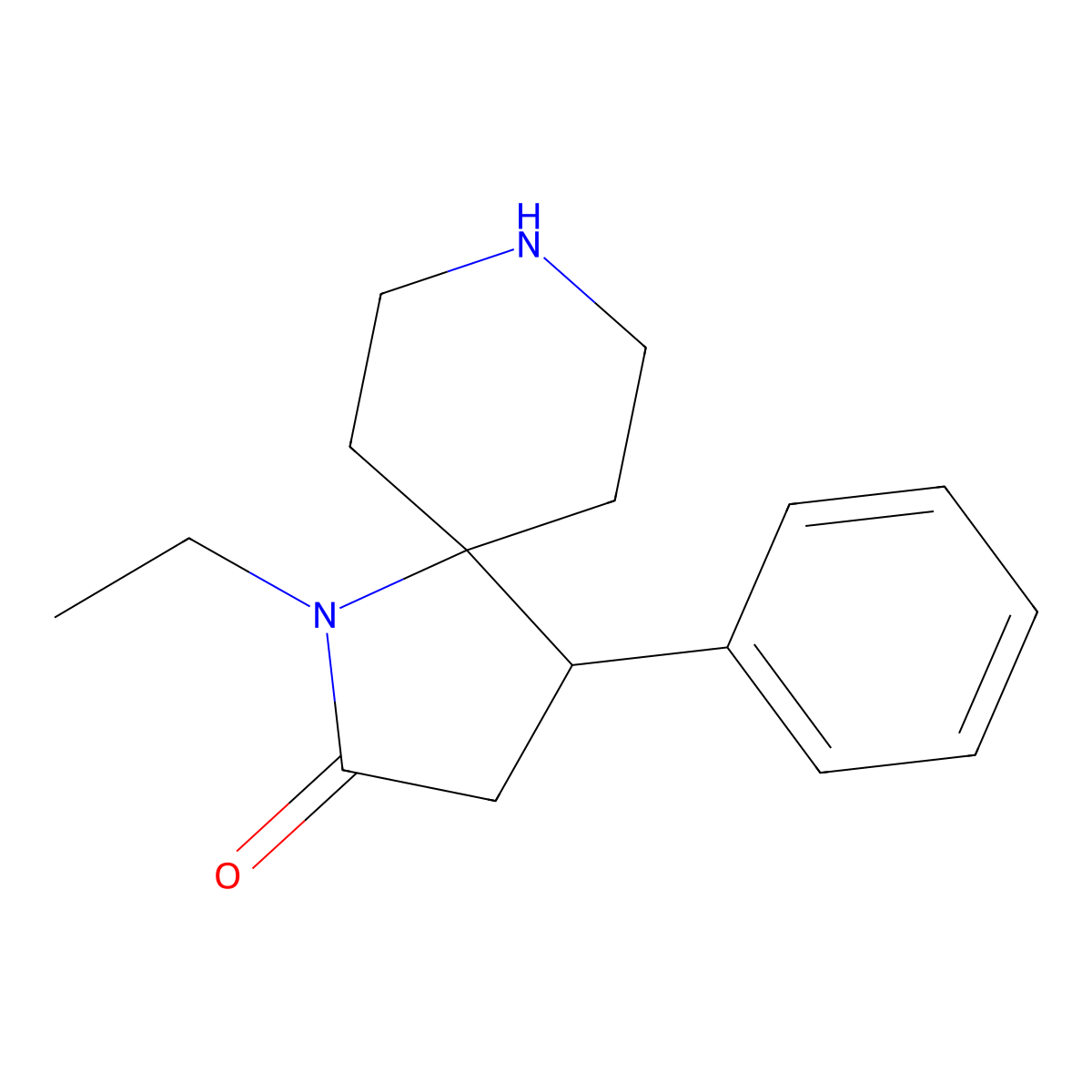 1-Ethyl-4-phenyl-1,8-diazaspiro[4.5]decan-2-one molecular structure, CAS 1422133-92-3