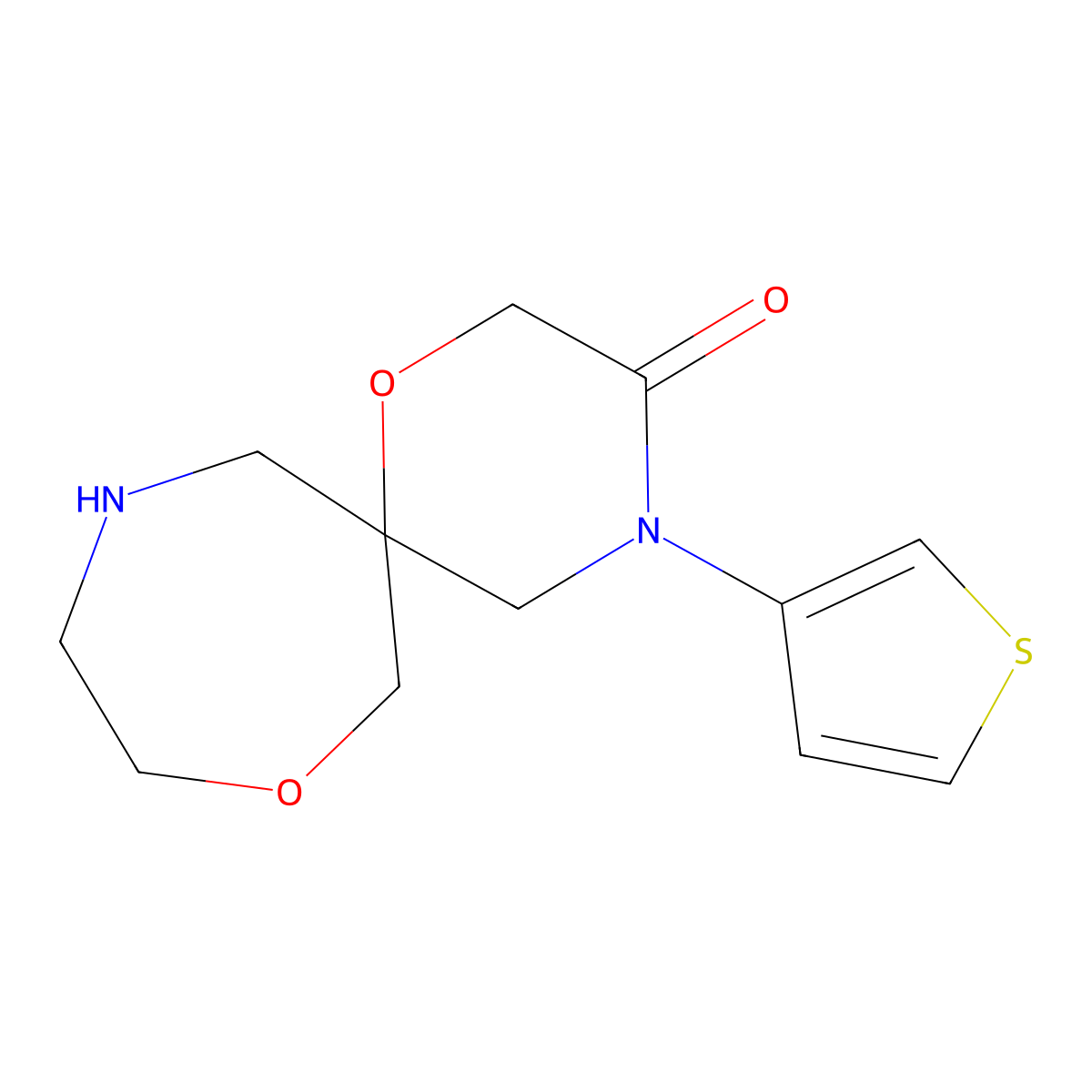 4-(Thiophen-3-Yl)-1,8-Dioxa-4,11-Diazaspiro[5.6]Dodecan-3-One molecular structure, CAS 1422133-94-5