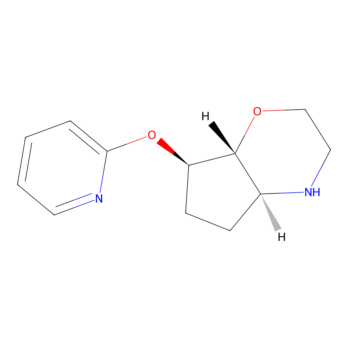 (4aS,7R,7aR)-7-(pyridin-2-yloxy)octahydrocyclopenta[b][1,4]oxazine molecular structure, CAS 1422134-22-2