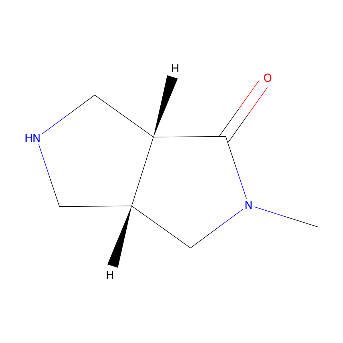 (3aR,6aS)-5-methyl-1,2,3,3a,6,6a-hexahydropyrrolo[3,4-c]pyrrol-4-one molecular structure, CAS 1422134-66-4