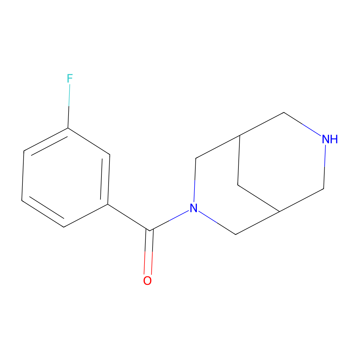 3,7-Diazabicyclo[3.3.1]nonan-3-yl(3-fluorophenyl)methanone molecular structure, CAS 1422134-81-3