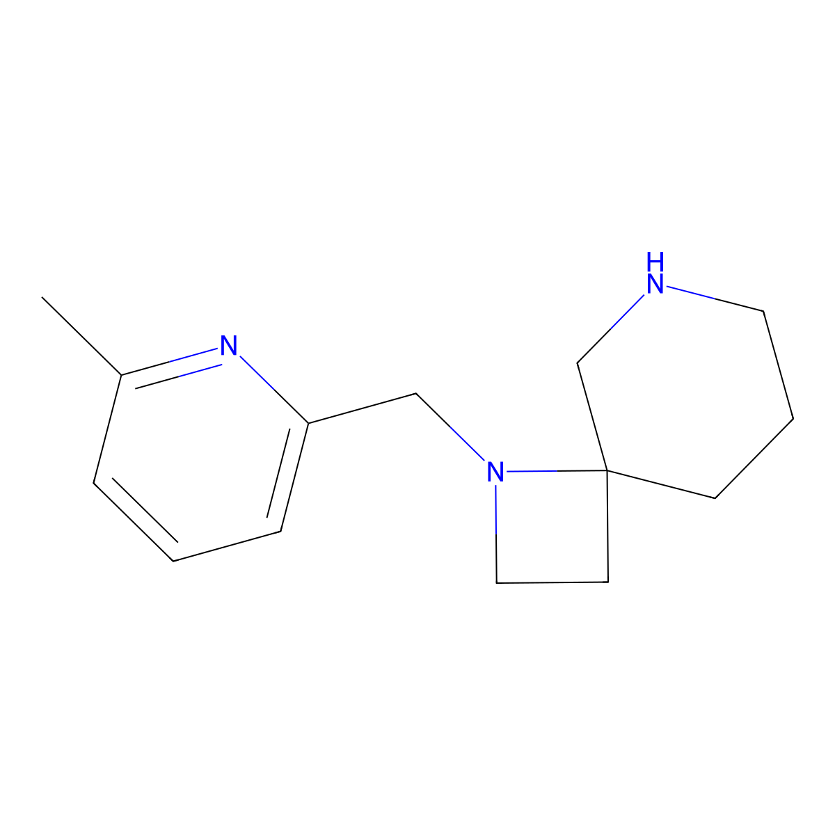 1-((6-Methylpyridin-2-yl)methyl)-1,6-diazaspiro[3.5]nonane molecular structure, CAS 1422134-85-7