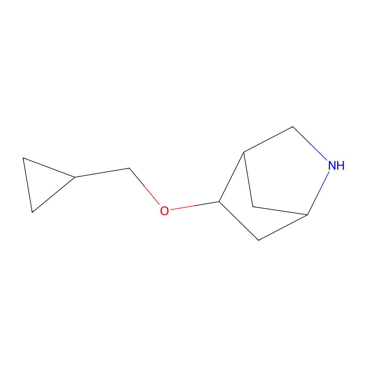 5-(Cyclopropylmethoxy)-2-azabicyclo[2.2.1]heptane molecular structure, CAS 1422134-88-0