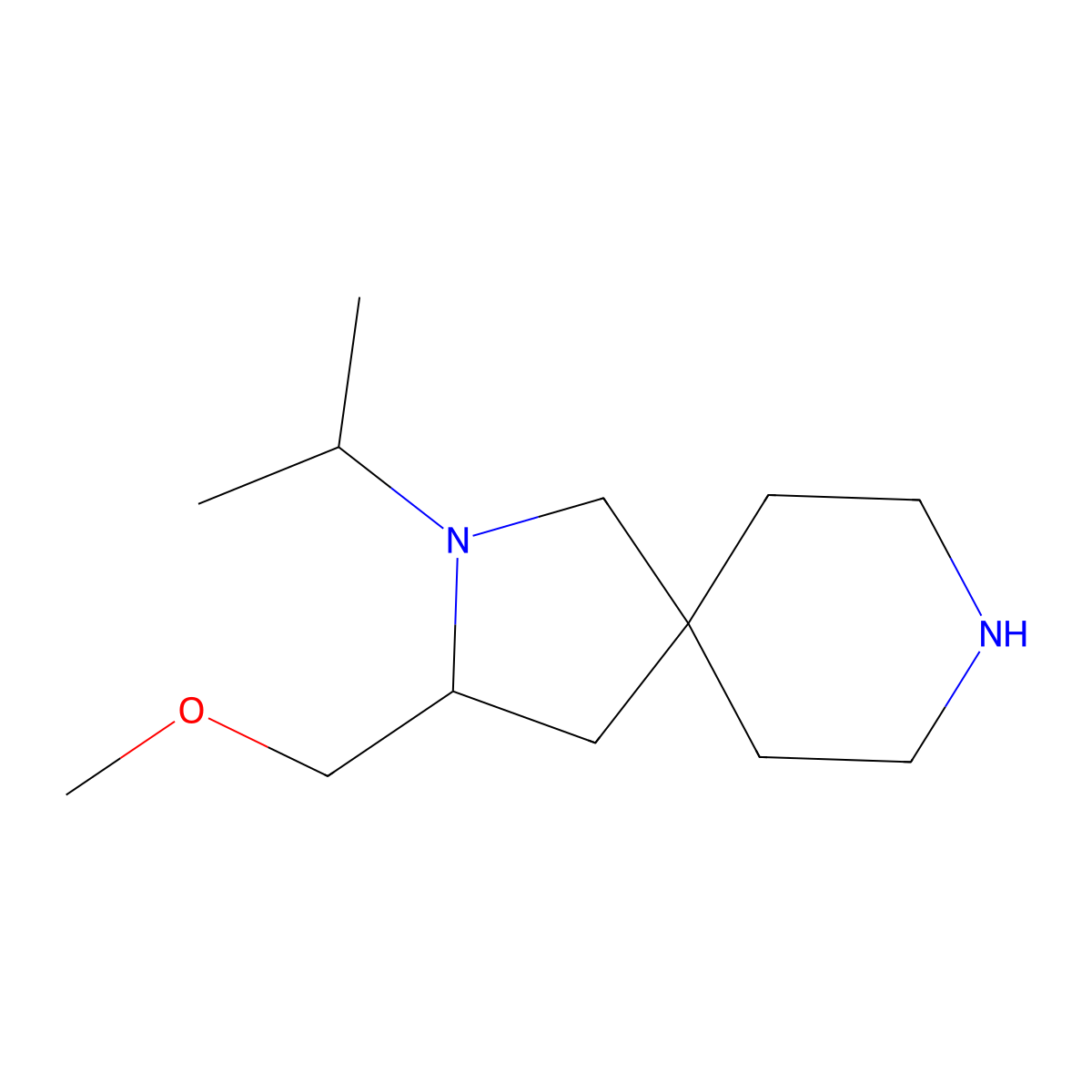 2-Isopropyl-3-(methoxymethyl)-2,8-diazaspiro[4.5]decane molecular structure, CAS 1422134-90-4