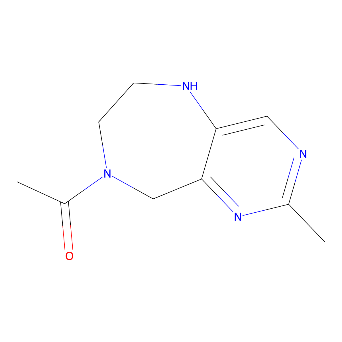 1-(2-Methyl-6,7-Dihydro-5H-Pyrimido[5,4-E][1,4]Diazepin-8(9H)-Yl)Ethanone molecular structure, CAS 1422135-05-4