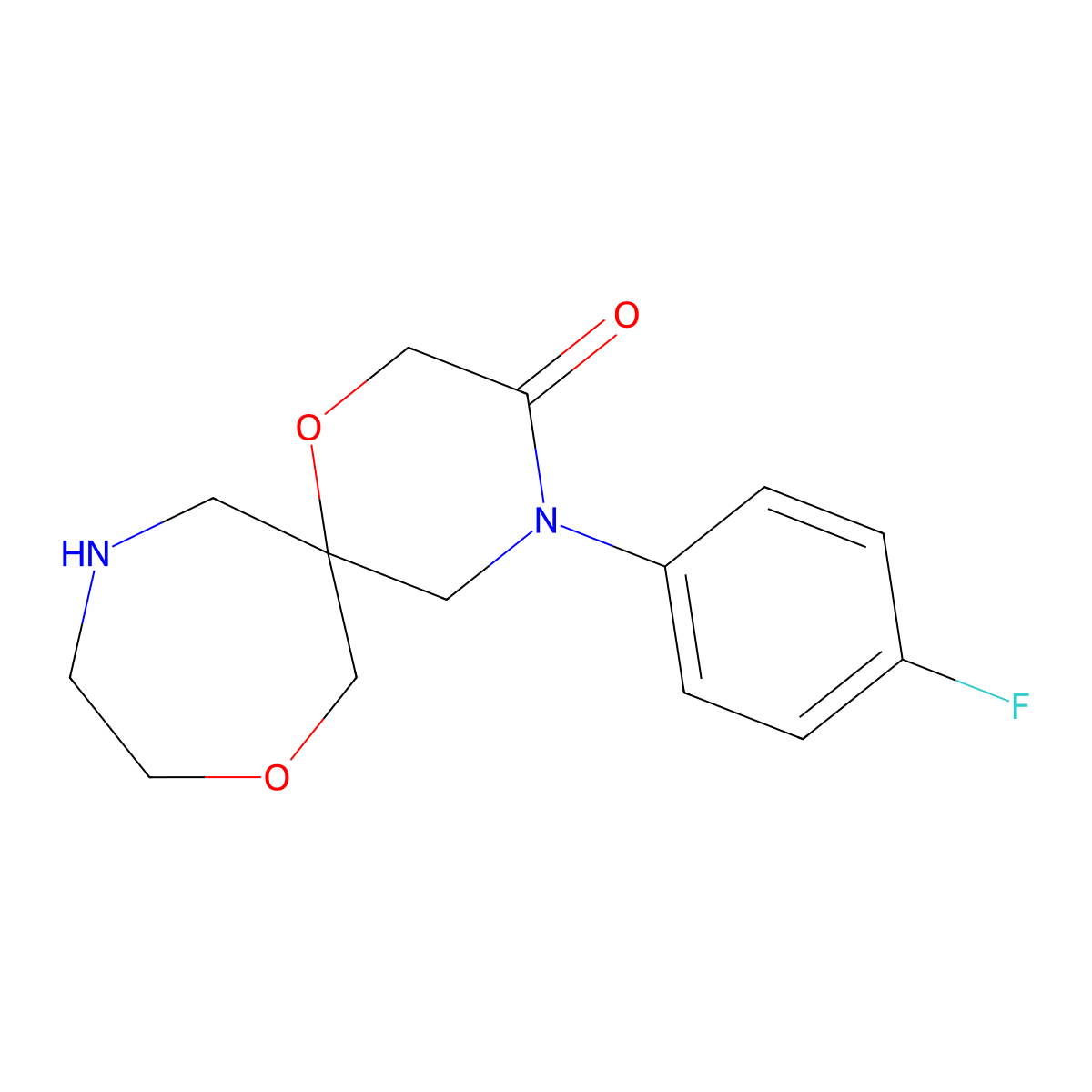 4-(4-Fluorophenyl)-1,8-Dioxa-4,11-Diazaspiro[5.6]Dodecan-3-One molecular structure, CAS 1422135-06-5