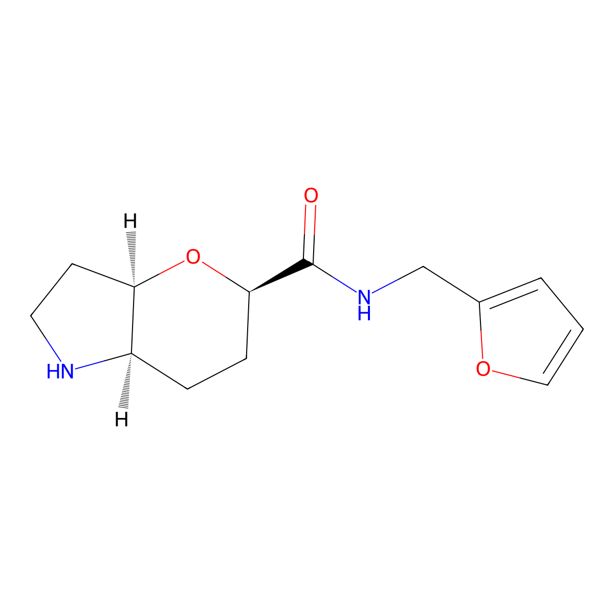 Rel-(3Ar,5R,7Ar)-N-(Furan-2-Ylmethyl)Octahydropyrano[3,2-B]Pyrrole-5-Carboxamide molecular structure, CAS 1422135-09-8