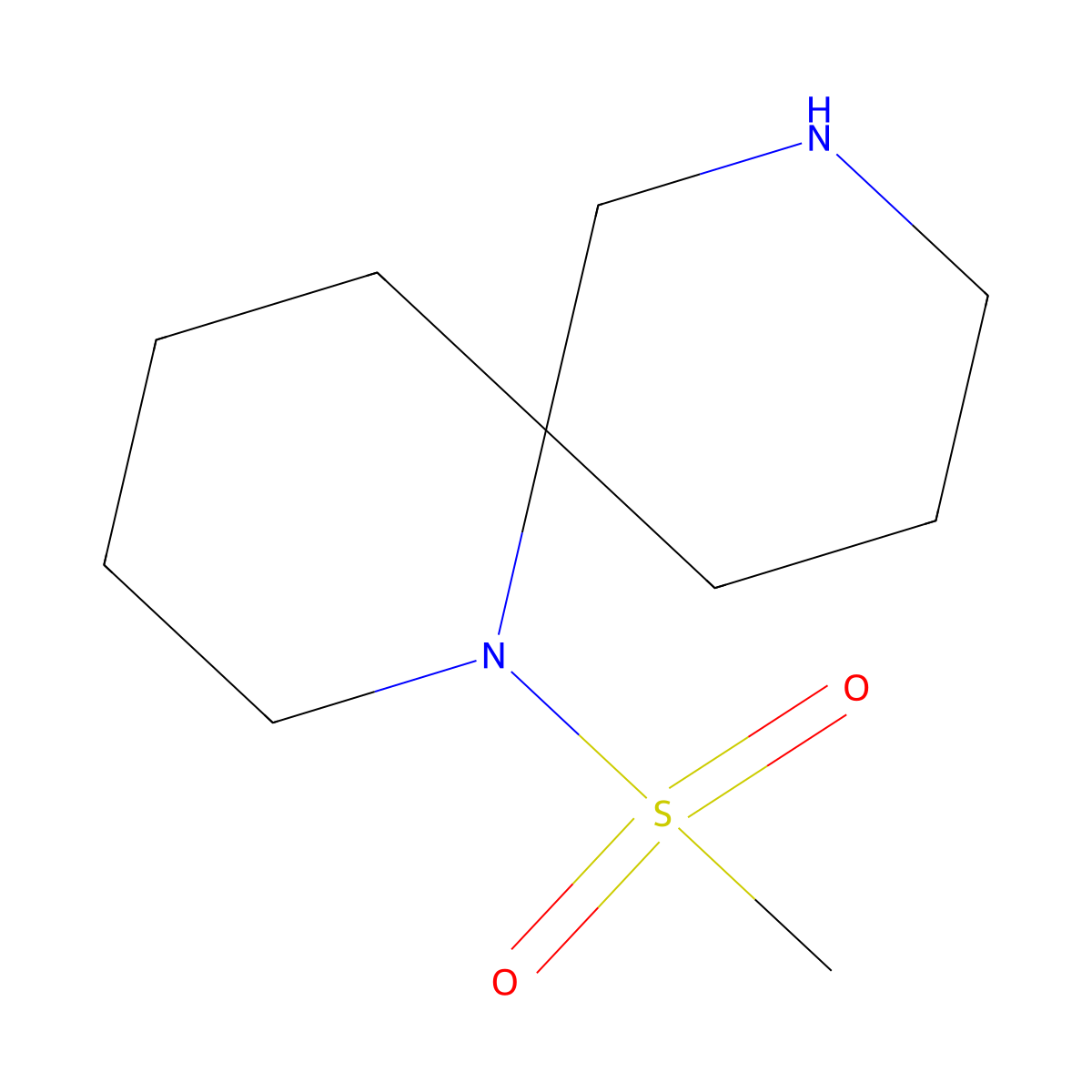 1-(Methylsulfonyl)-1,8-diazaspiro[5.5]undecane molecular structure, CAS 1422135-12-3