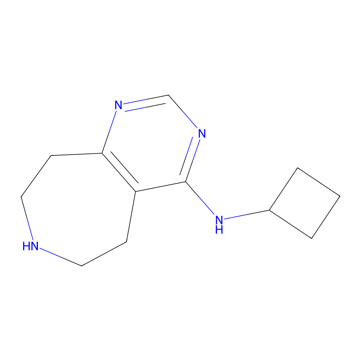 N-cyclobutyl-6,7,8,9-tetrahydro-5H-pyrimido[4,5-d]azepin-4-amine molecular structure, CAS 1422135-19-0