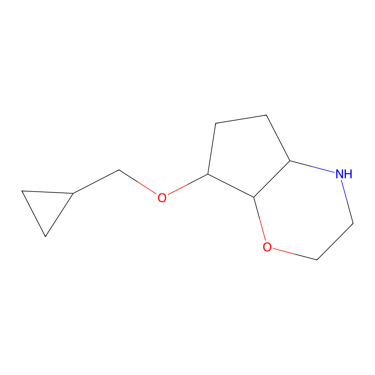 (4aS,7R,7aR)-7-(cyclopropylmethoxy)octahydrocyclopenta[b][1,4]oxazine molecular structure, CAS 1422135-20-3