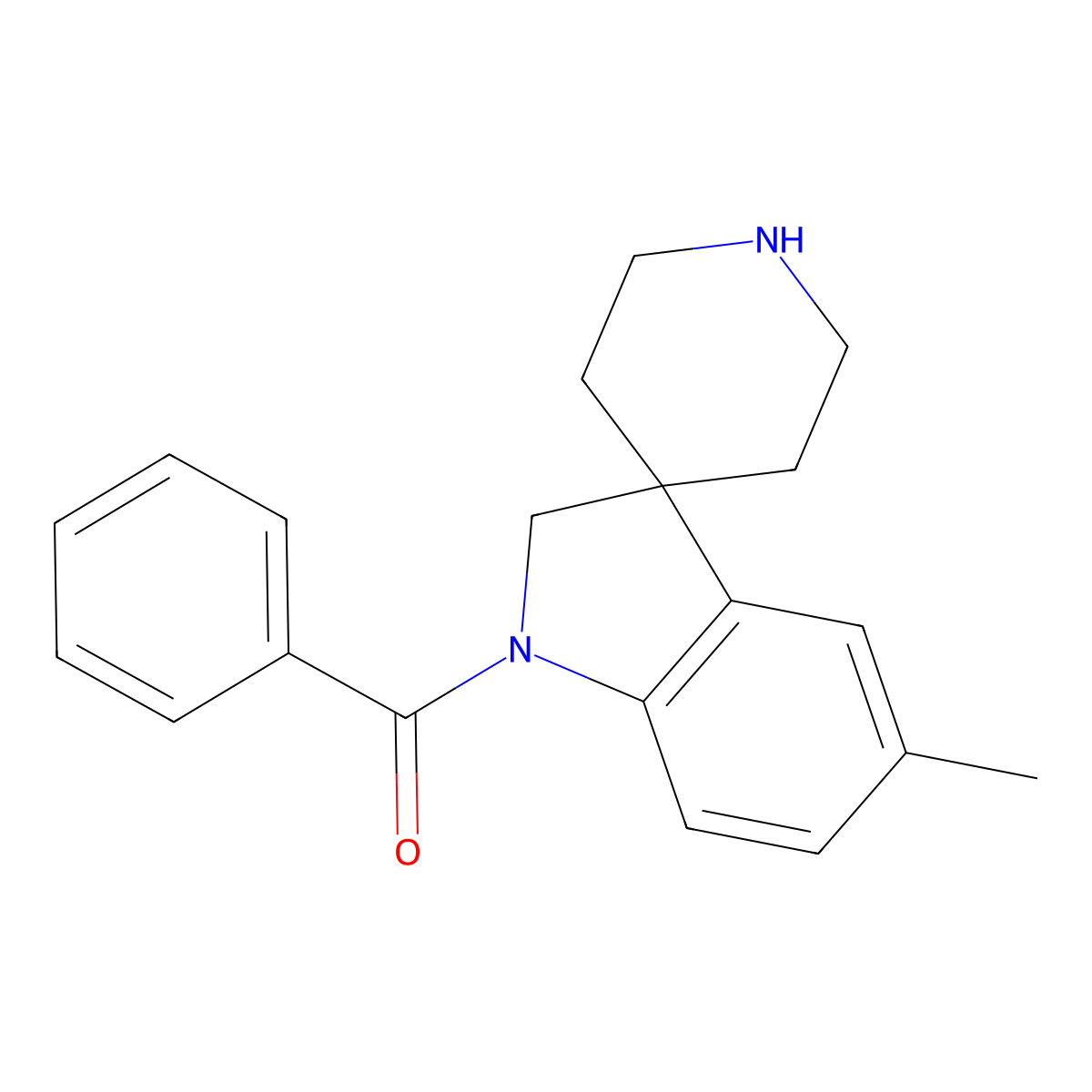 (5-Methylspiro[indoline-3,4'-piperidine]-1-yl)(phenyl)methanone molecular structure, CAS 1422135-21-4