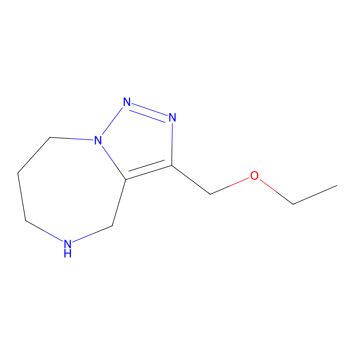 3-(Ethoxymethyl)-5,6,7,8-Tetrahydro-4H-[1,2,3]Triazolo[1,5-A][1,4]Diazepine molecular structure, CAS 1422135-26-9
