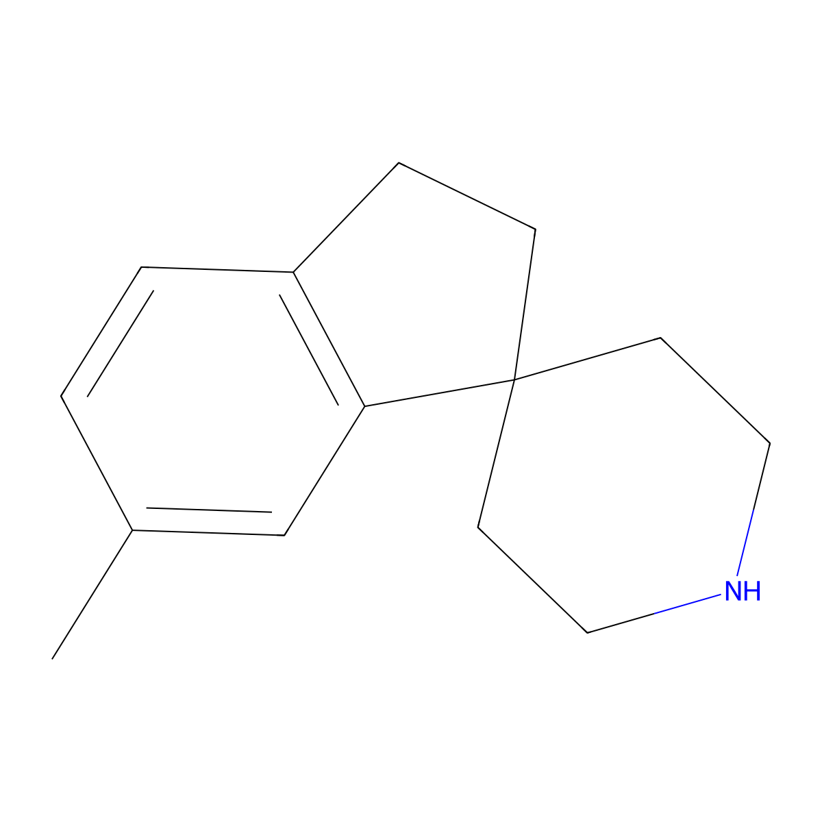 5-Methylspiro[1,2-dihydroindene-3,4'-piperidine] molecular structure, CAS 1422135-31-6