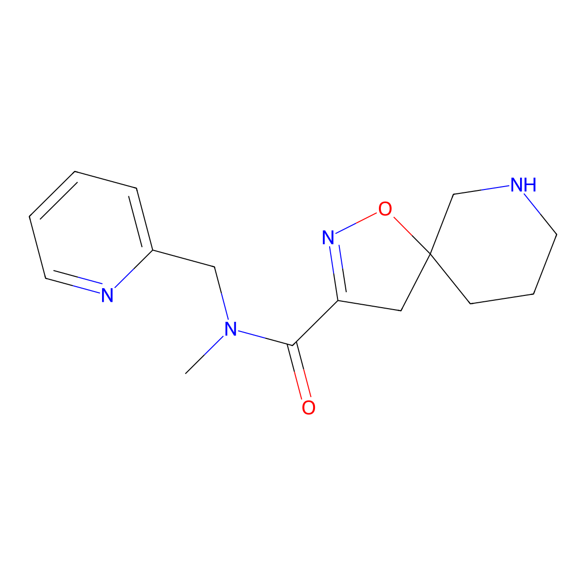 N-Methyl-N-(Pyridin-2-Ylmethyl)-1-Oxa-2,7-Diazaspiro[4.5]Dec-2-Ene-3-Carboxamide molecular structure, CAS 1422135-42-9