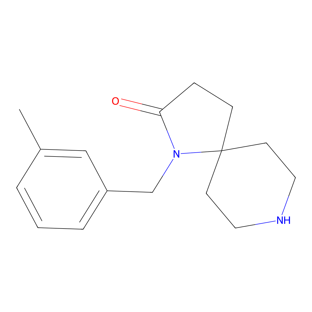 1-(3-Methylbenzyl)-1,8-diazaspiro[4.5]decan-2-one molecular structure, CAS 1422135-57-6