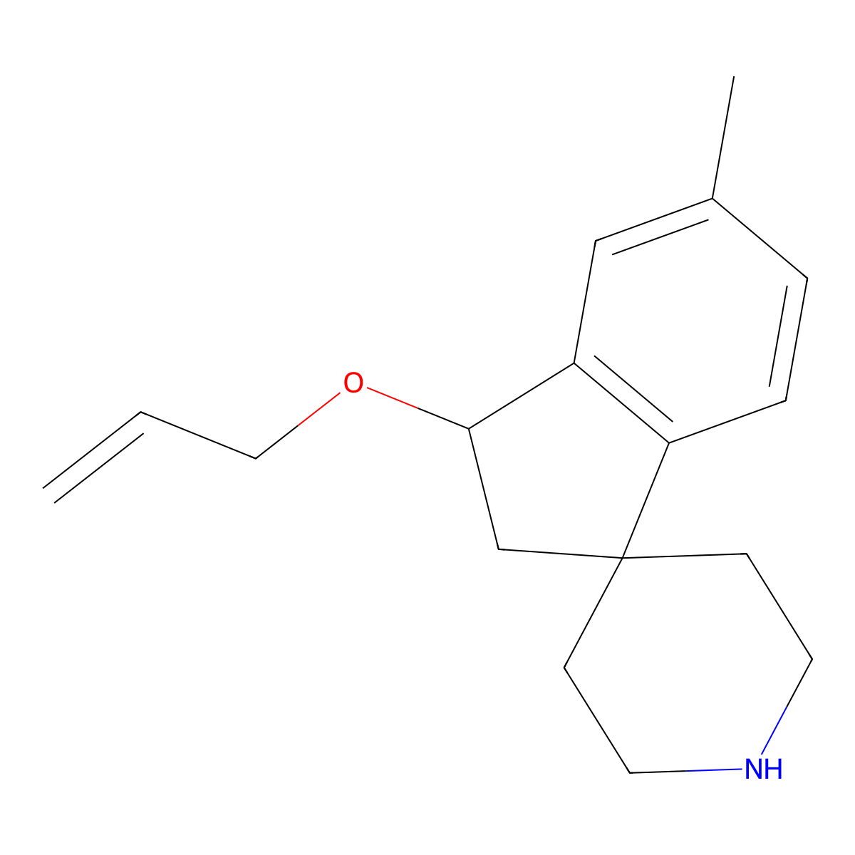 3-(Allyloxy)-5-methyl-2,3-dihydrospiro[indene-1,4'-piperidine] molecular structure, CAS 1422135-67-8
