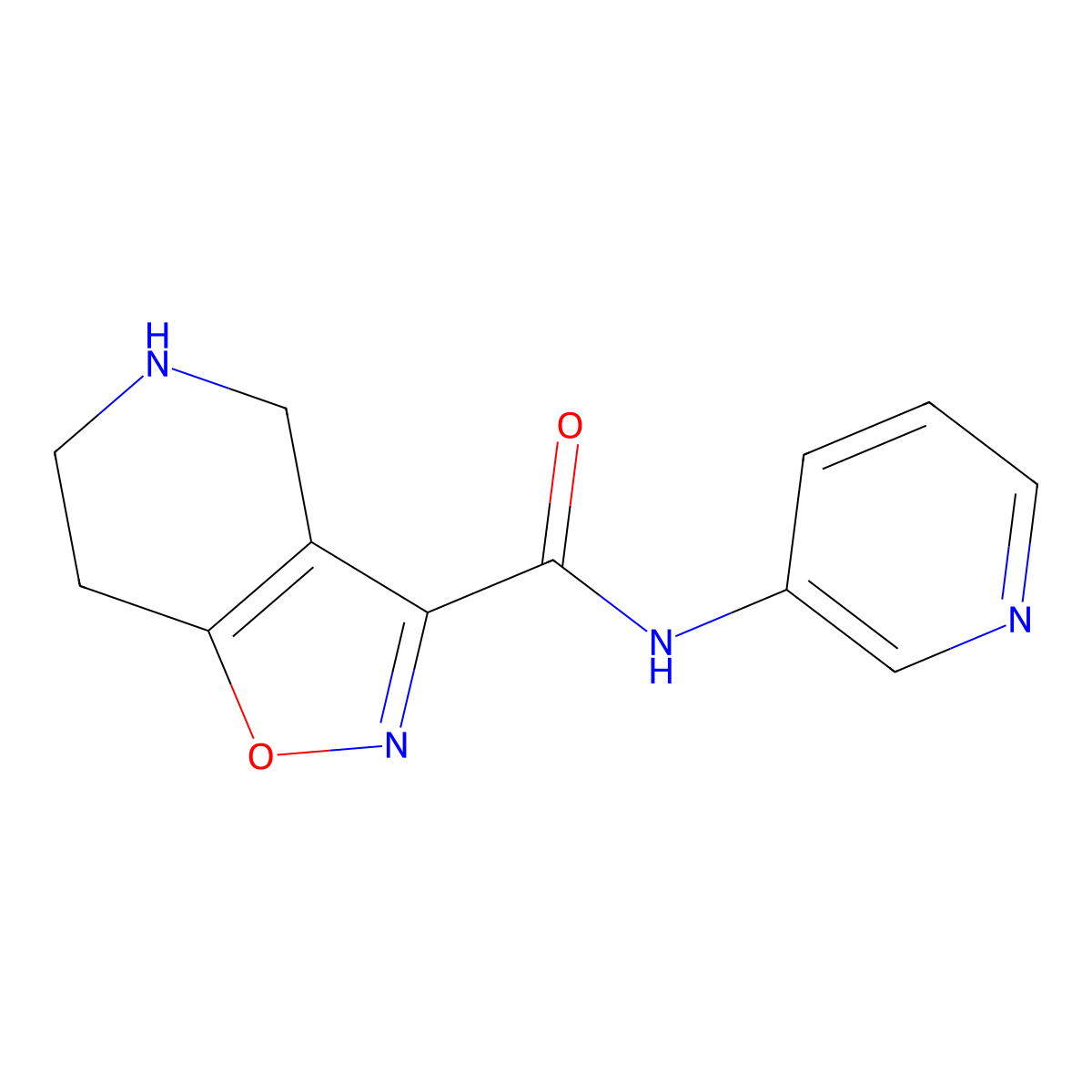 N-(Pyridin-3-yl)-4,5,6,7-tetrahydroisoxazolo[4,5-c]pyridine-3-carboxamide molecular structure, CAS 1422135-70-3