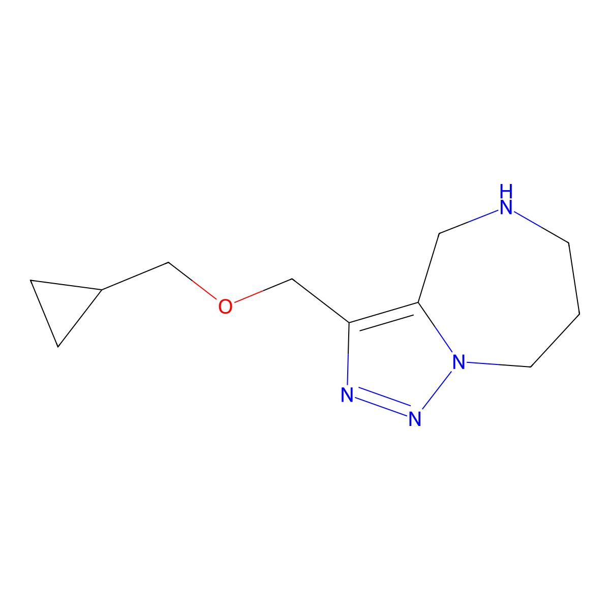3-((Cyclopropylmethoxy)Methyl)-5,6,7,8-Tetrahydro-4H-[1,2,3]Triazolo[1,5-A][1,4]Diazepine molecular structure, CAS 1422135-94-1