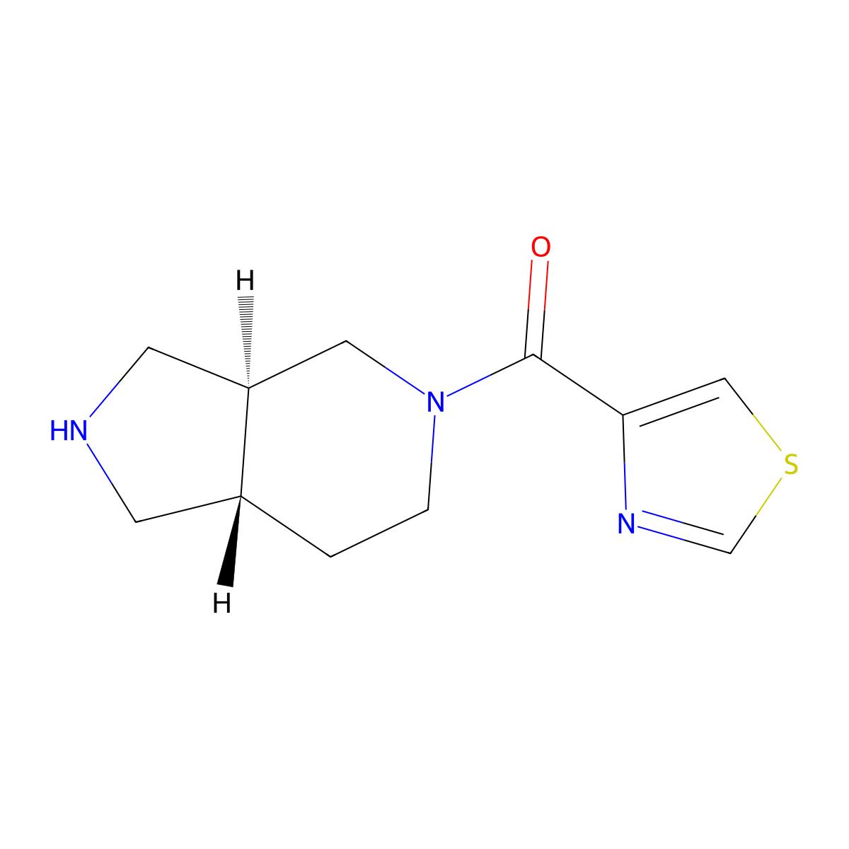 [(3aS,7aS)-1,2,3,3a,4,6,7,7a-octahydropyrrolo[3,4-c]pyridin-5-yl]-(1,3-thiazol-4-yl)methanone molecular structure, CAS 1422136-02-4