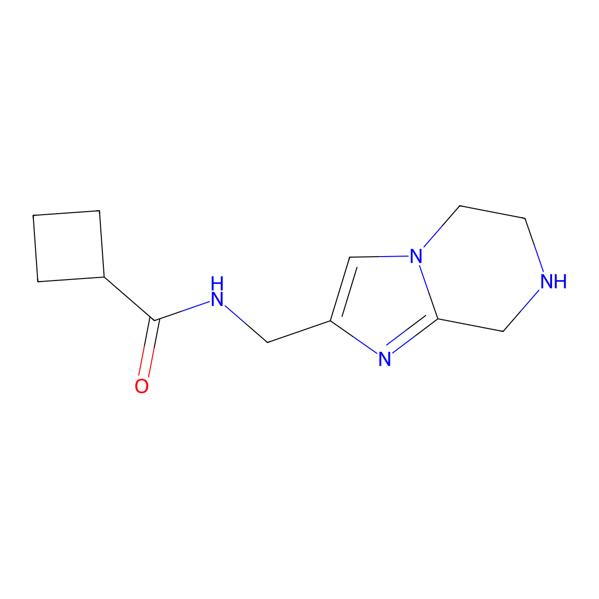 N-((5,6,7,8-Tetrahydroimidazo[1,2-a]pyrazin-2-yl)methyl)cyclobutanecarboxamide molecular structure, CAS 1422136-10-4