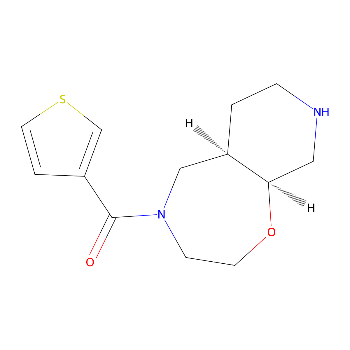 [(5aR,9aS)-3,5,5a,6,7,8,9,9a-octahydro-2H-pyrido[4,3-f][1,4]oxazepin-4-yl]-thiophen-3-ylmethanone molecular structure, CAS 1422136-11-5
