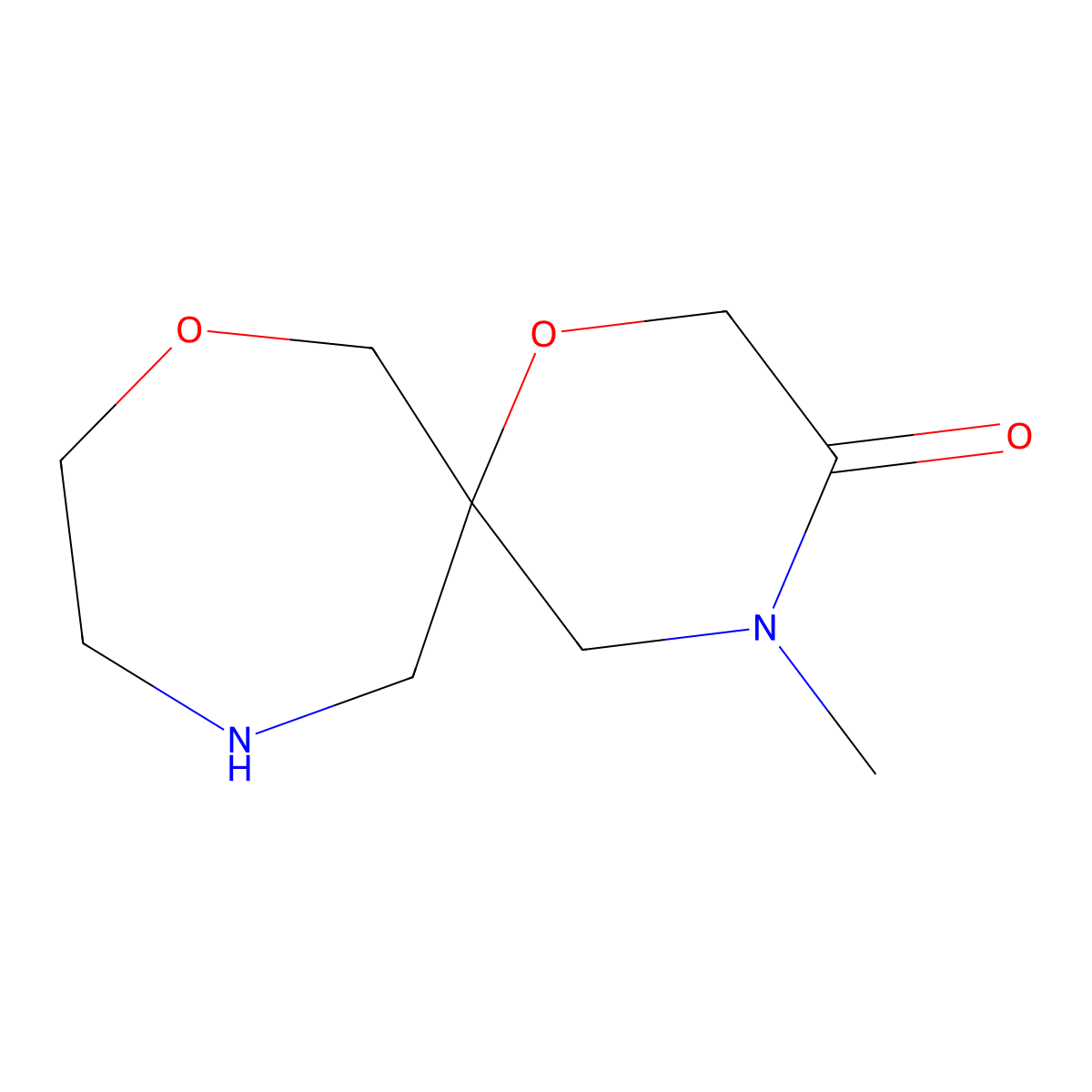 4-Methyl-1,8-dioxa-4,11-diazaspiro[5.6]dodecan-3-one molecular structure, CAS 1422136-30-8