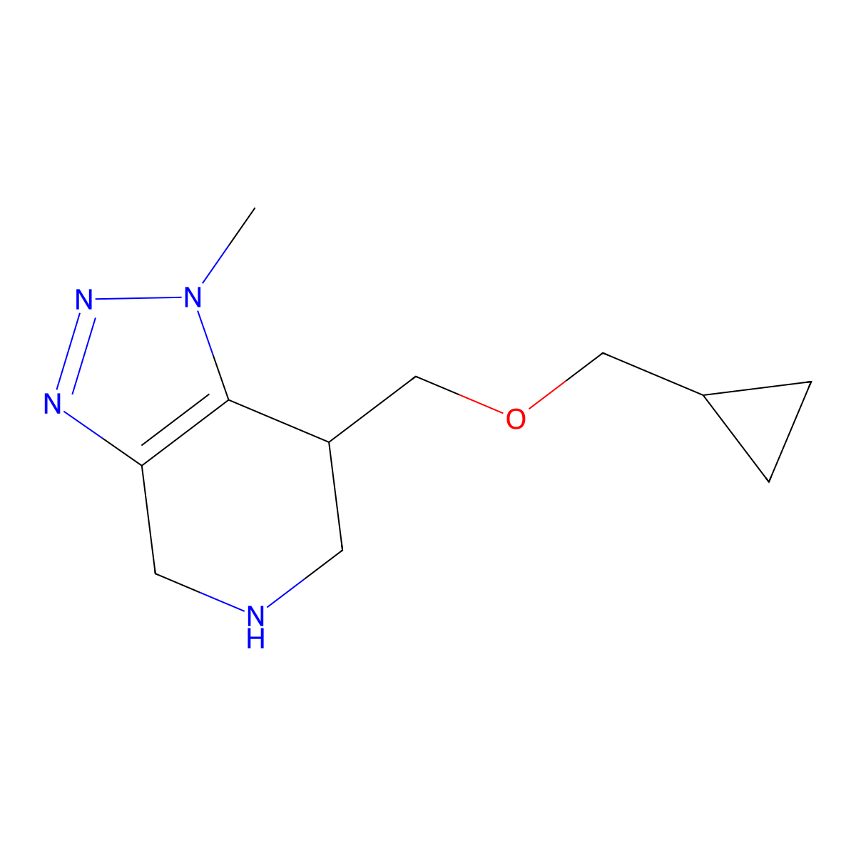 7-((Cyclopropylmethoxy)methyl)-1-methyl-4,5,6,7-tetrahydro-1H-[1,2,3]triazolo[4,5-c]pyridine molecular structure, CAS 1422136-42-2