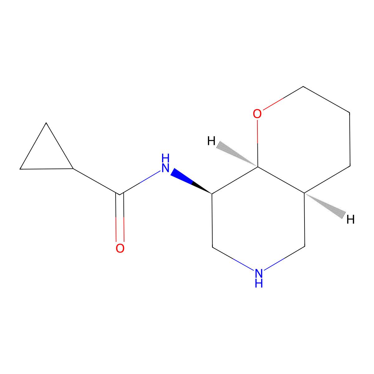 N-((4aS,8R,8aS)-octahydro-2H-pyrano[3,2-c]pyridin-8-yl)cyclopropanecarboxamide molecular structure, CAS 1422136-59-1