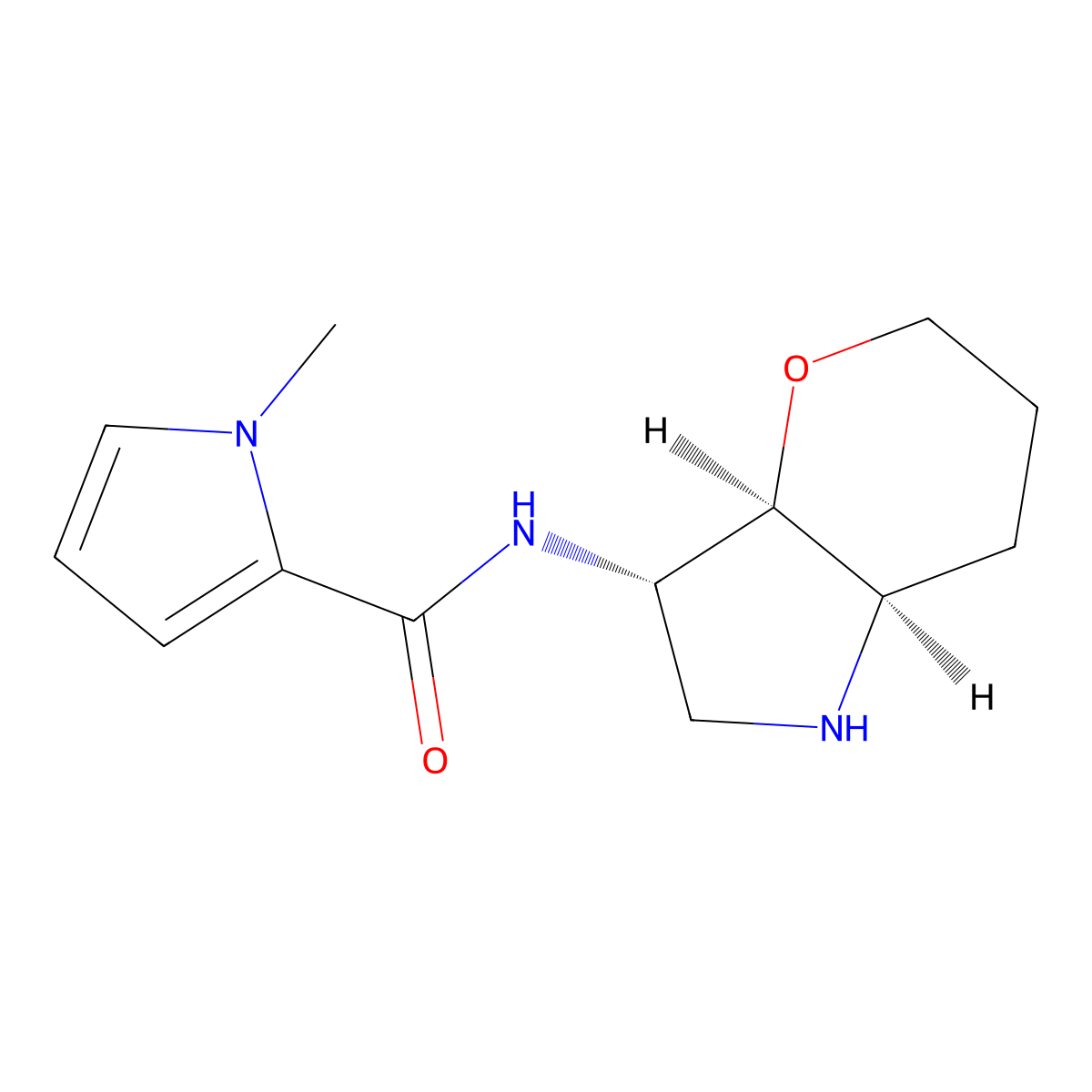 Rel-1-Methyl-N-((3S,3As,7Ar)-Octahydropyrano[3,2-B]Pyrrol-3-Yl)-1H-Pyrrole-2-Carboxamide molecular structure, CAS 1422136-66-0