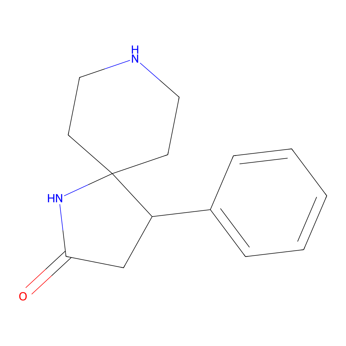 4-Phenyl-1,8-Diazaspiro[4.5]Decan-2-One molecular structure, CAS 1422136-71-7