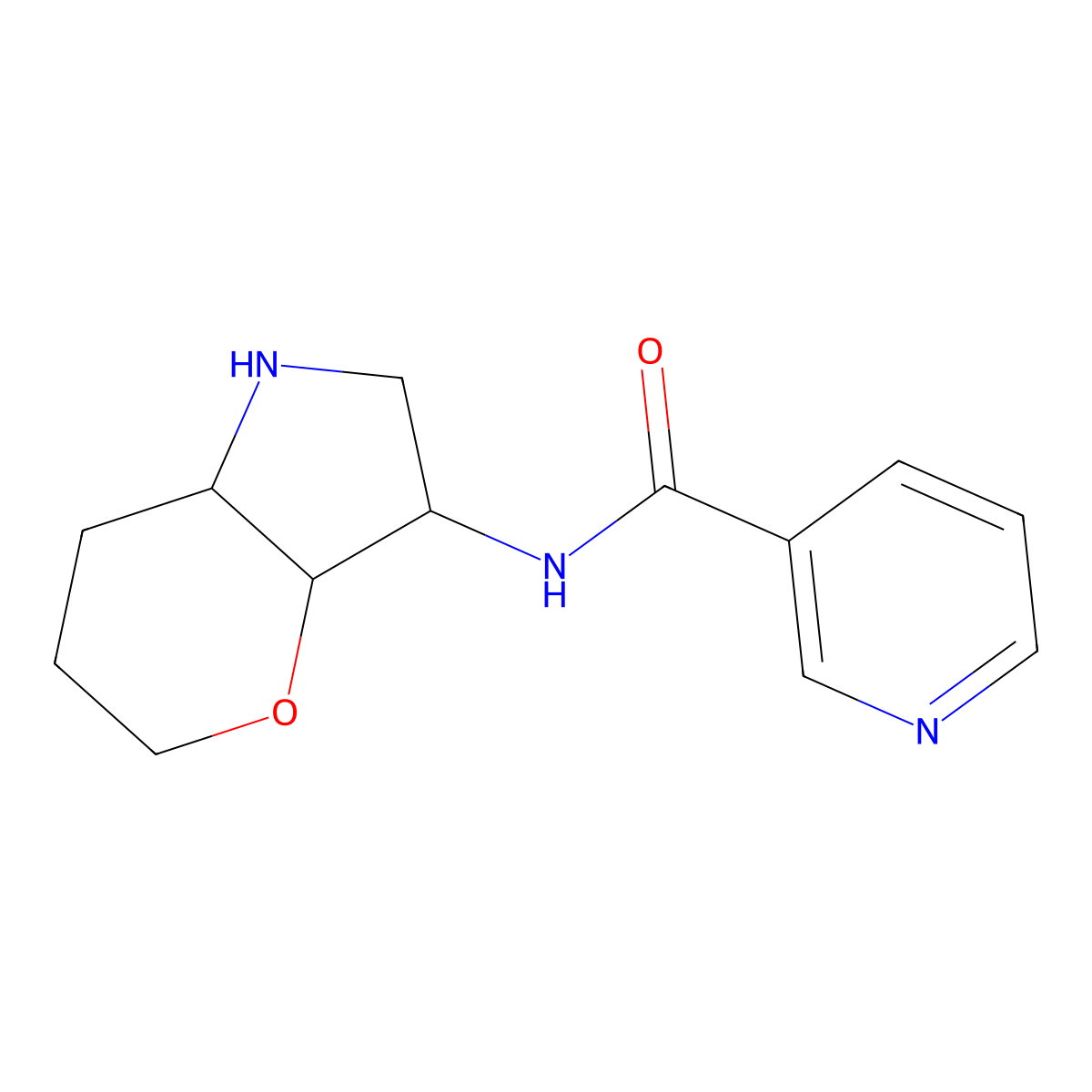 N-((3S,3aR,7aS)-octahydropyrano[3,2-b]pyrrol-3-yl)nicotinamide molecular structure, CAS 1422136-75-1