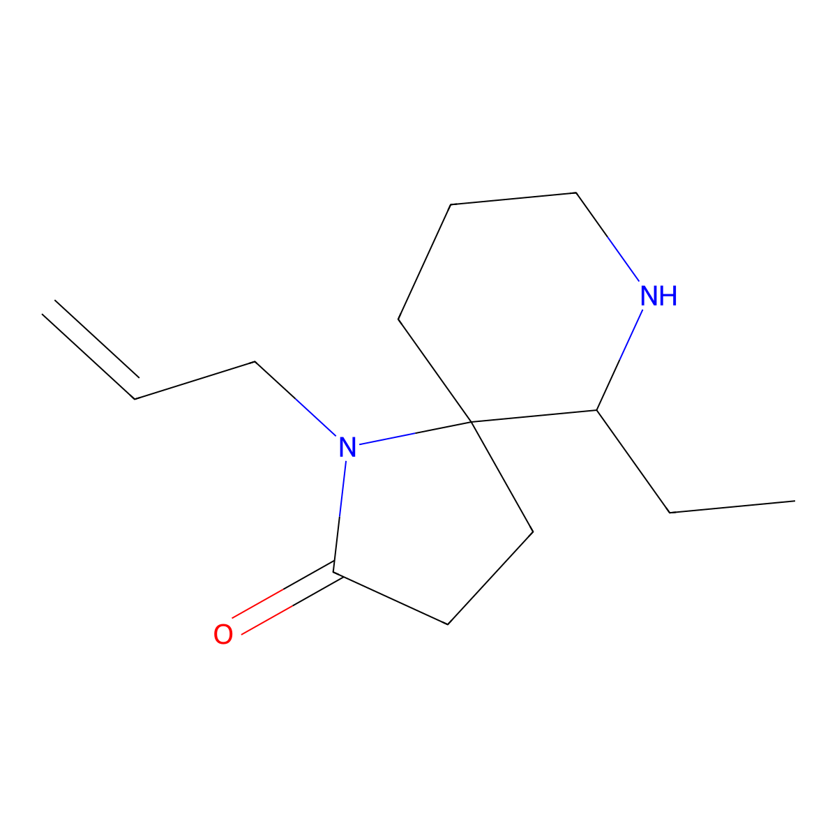 (5S,6R)-1-allyl-6-ethyl-1,7-diazaspiro[4.5]decan-2-one molecular structure, CAS 1422137-05-0