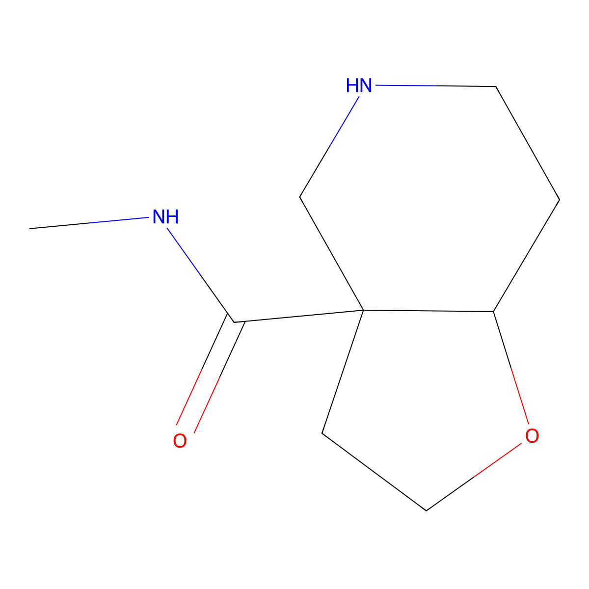 (3aR,7aR)-N-methyloctahydrofuro[3,2-c]pyridine-3a-carboxamide molecular structure, CAS 1422137-08-3