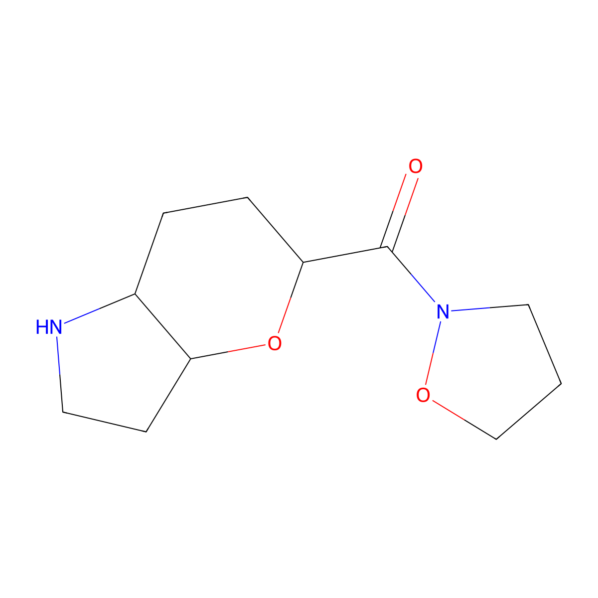 isoxazolidin-2-yl((3aR,5R,7aR)-octahydropyrano[3,2-b]pyrrol-5-yl)methanone molecular structure, CAS 1422137-10-7