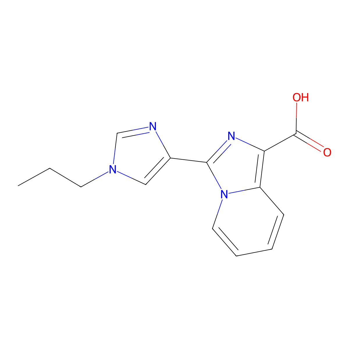 3-(1-Propyl-1H-imidazol-4-yl)imidazo[1,5-a]pyridine-1-carboxylic acid molecular structure, CAS 1422137-13-0