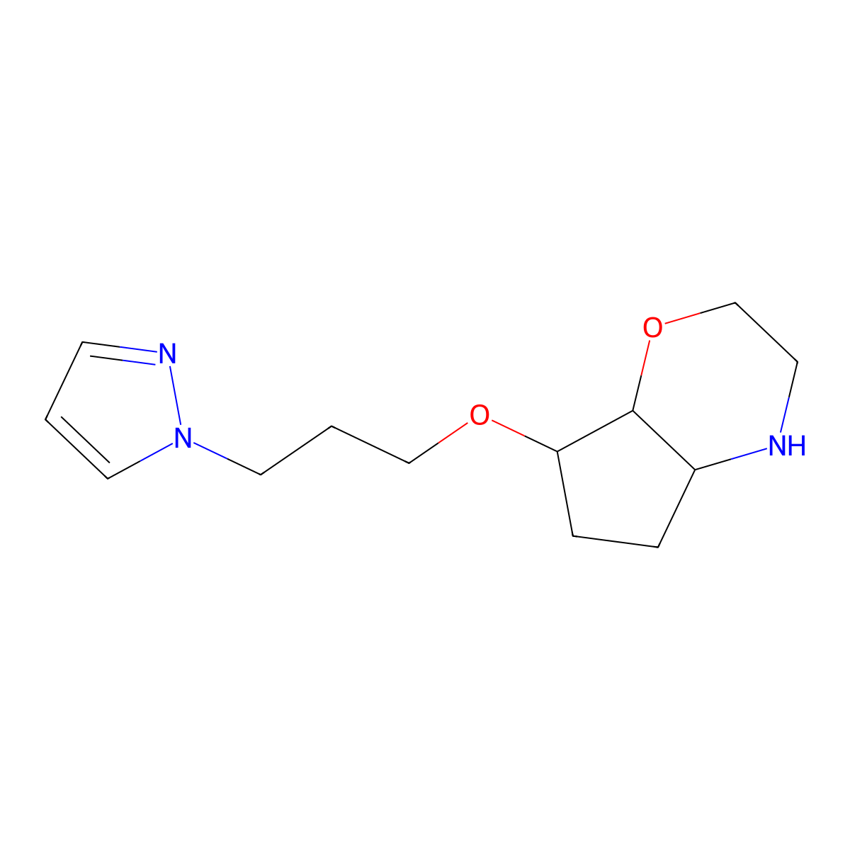 (4As,7R,7Ar)-7-(3-(1H-Pyrazol-1-Yl)Propyl1H-Pyrazol-1-Yl)Propoxy)Octahydrocyclopenta[B][1,4]Oxazine molecular structure, CAS 1422137-29-8