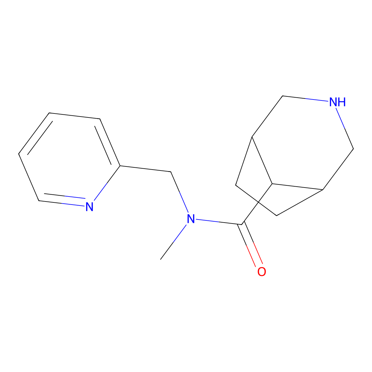 N-Methyl-N-(pyridin-2-ylmethyl)-3-azabicyclo[3.2.1]octane-8-carboxamide molecular structure, CAS 1422137-51-6