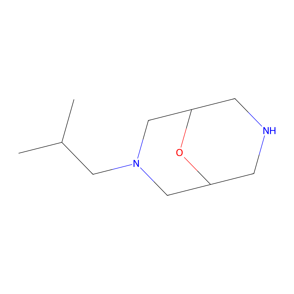 3-Isobutyl-9-oxa-3,7-diazabicyclo[3.3.1]nonane molecular structure, CAS 1422137-53-8