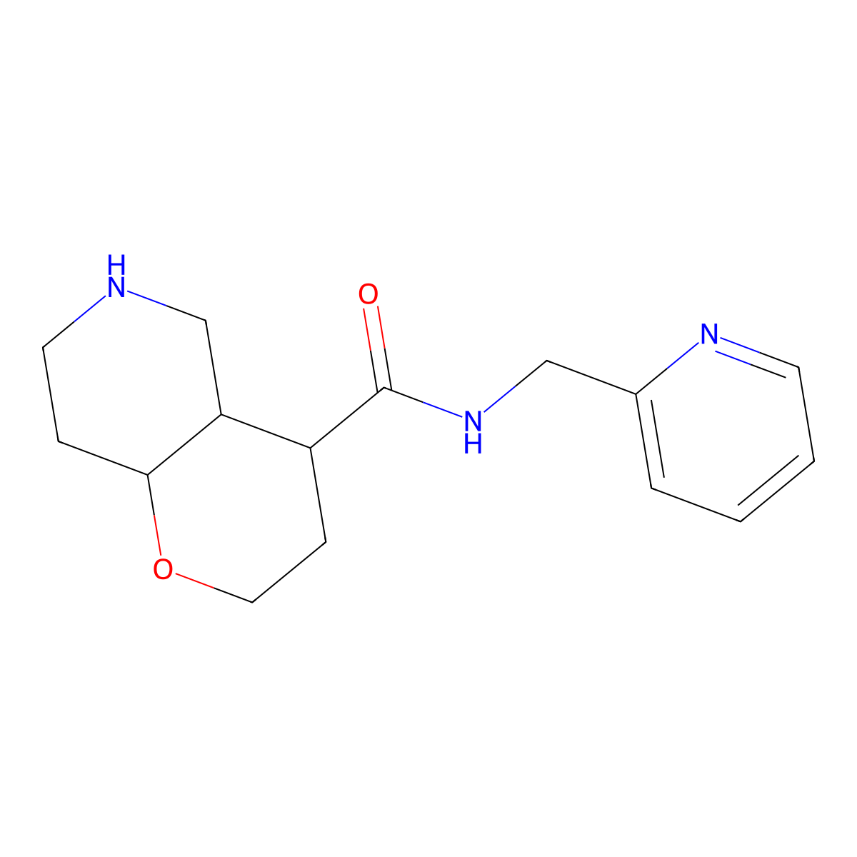 (4R,4aR,8aR)-N-(pyridin-2-ylmethyl)octahydro-2H-pyrano[3,2-c]pyridine-4-carboxamide molecular structure, CAS 1422137-56-1