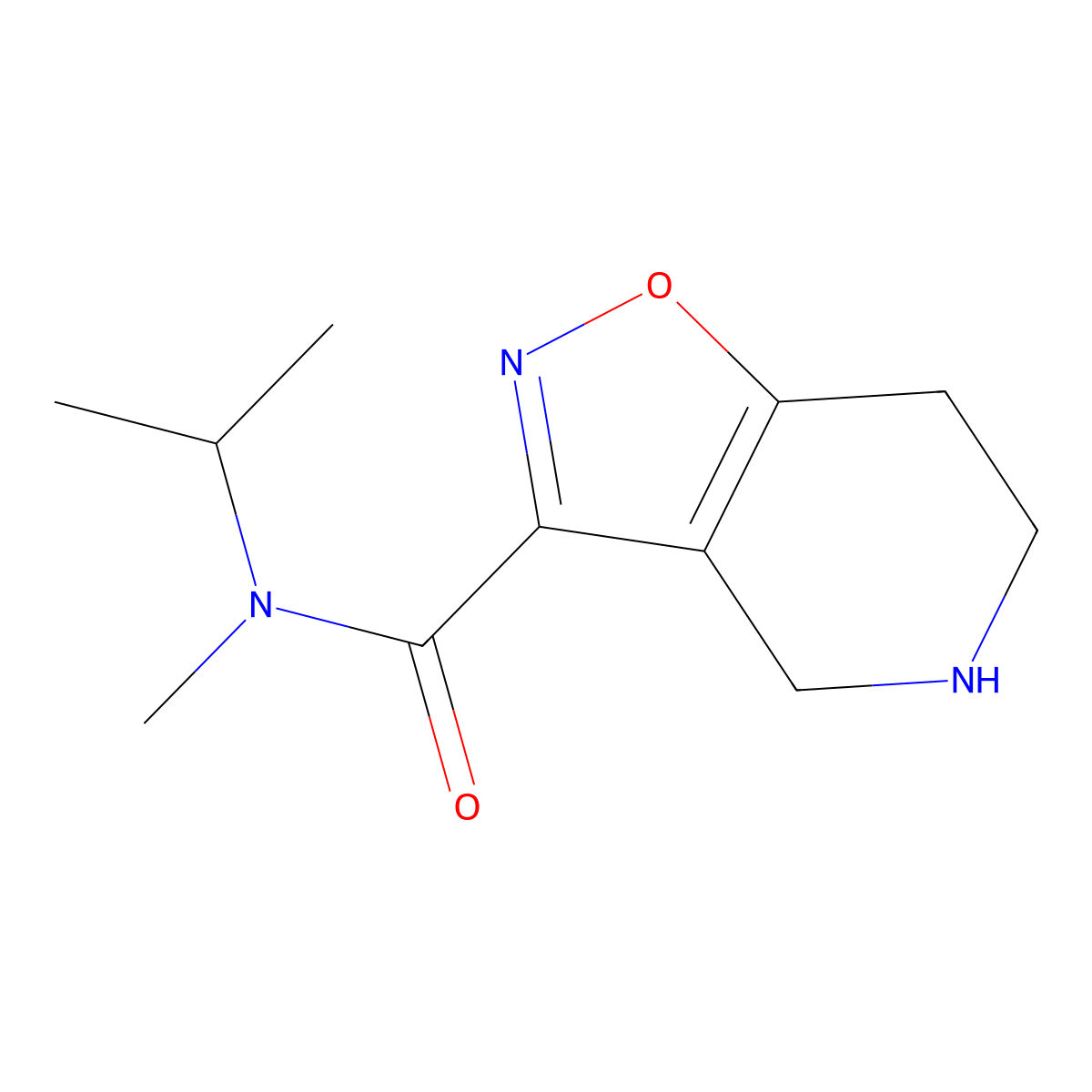 N-Isopropyl-N-methyl-4,5,6,7-tetrahydroisoxazolo[4,5-c]pyridine-3-carboxamide molecular structure, CAS 1422137-60-7