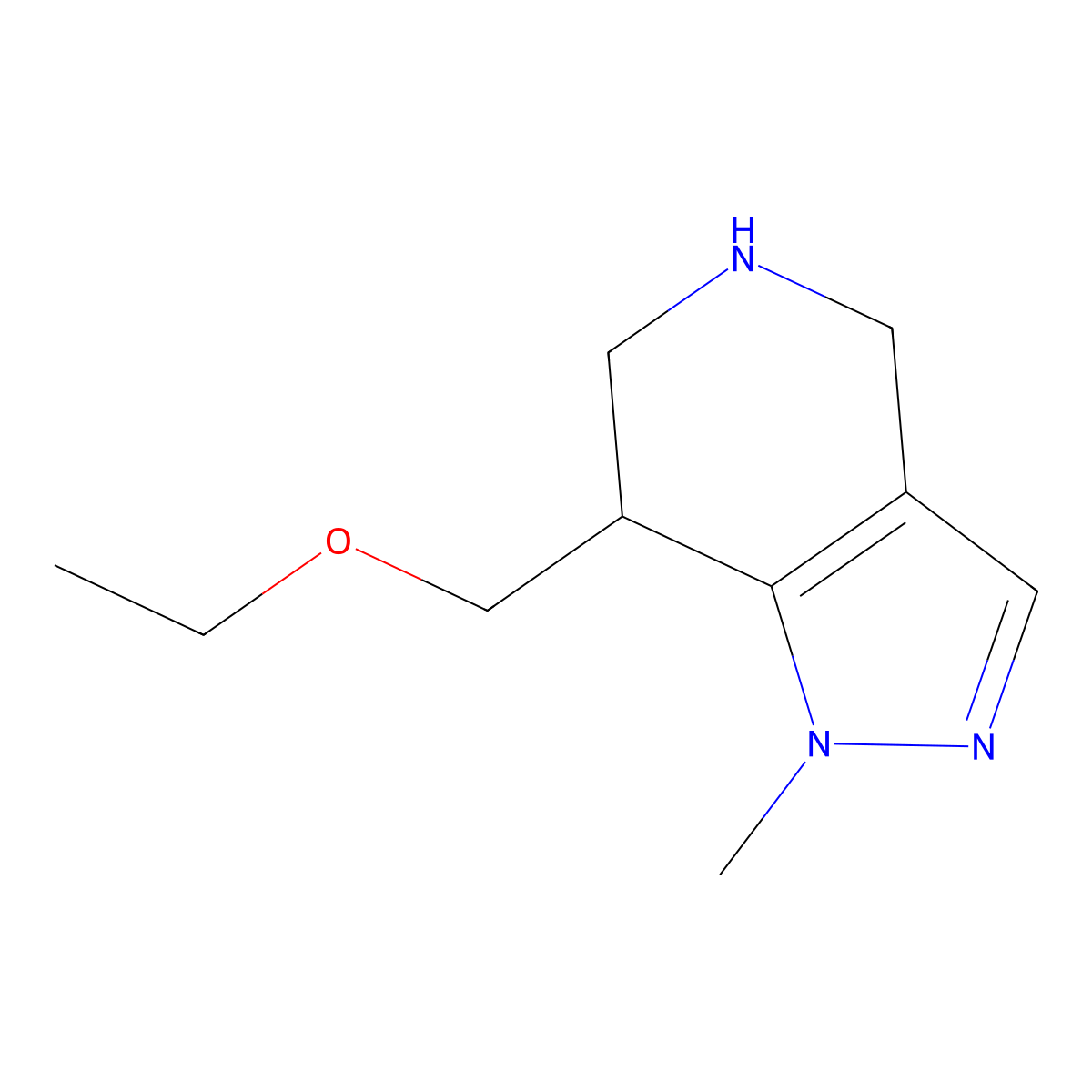 7-(Ethoxymethyl)-1-methyl-4,5,6,7-tetrahydro-1H-pyrazolo[4,3-c]pyridine molecular structure, CAS 1422137-71-0