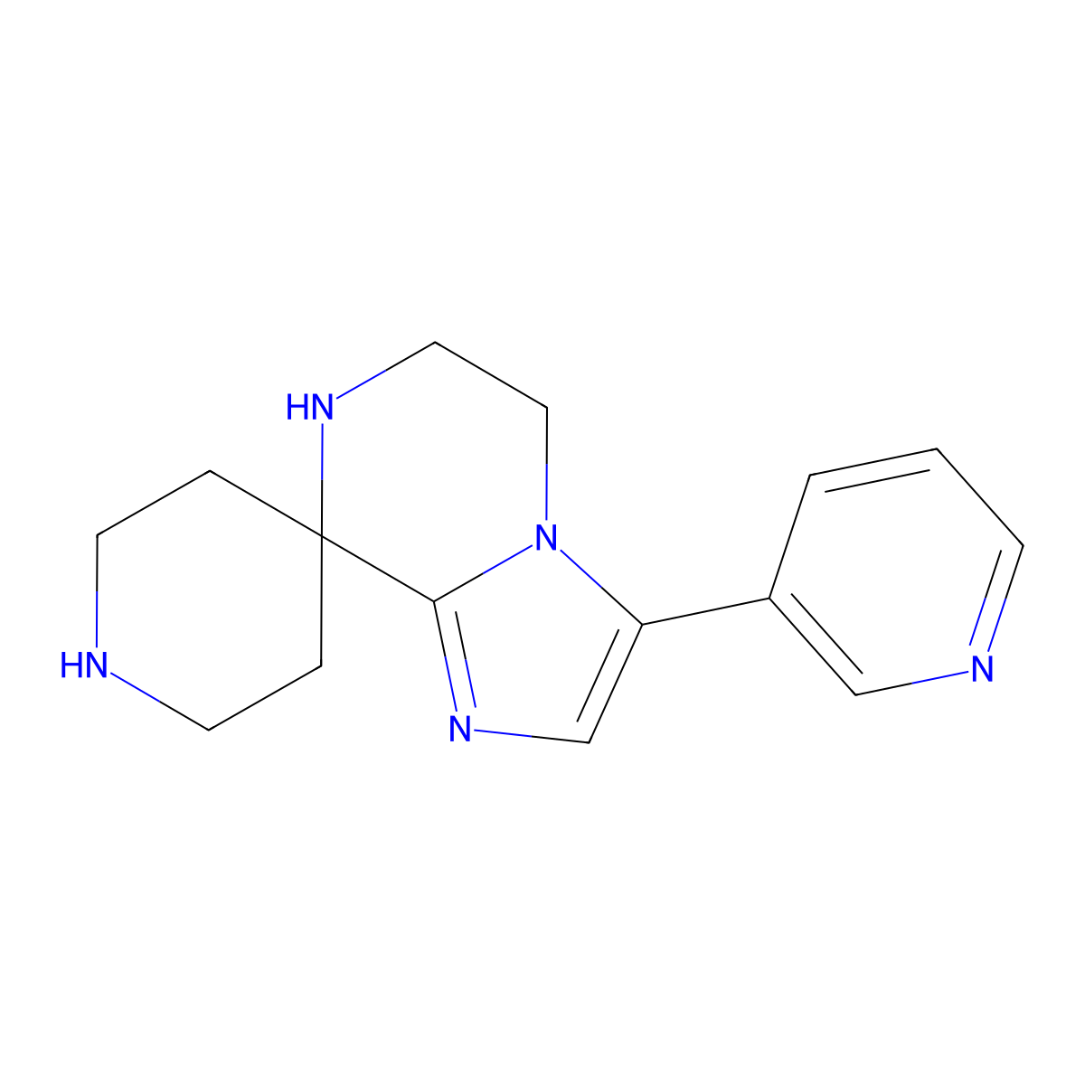 3-(Pyridin-3-yl)-6,7-dihydro-5H-spiro[imidazo[1,2-a]pyrazine-8,4'-piperidine] molecular structure, CAS 1422137-80-1