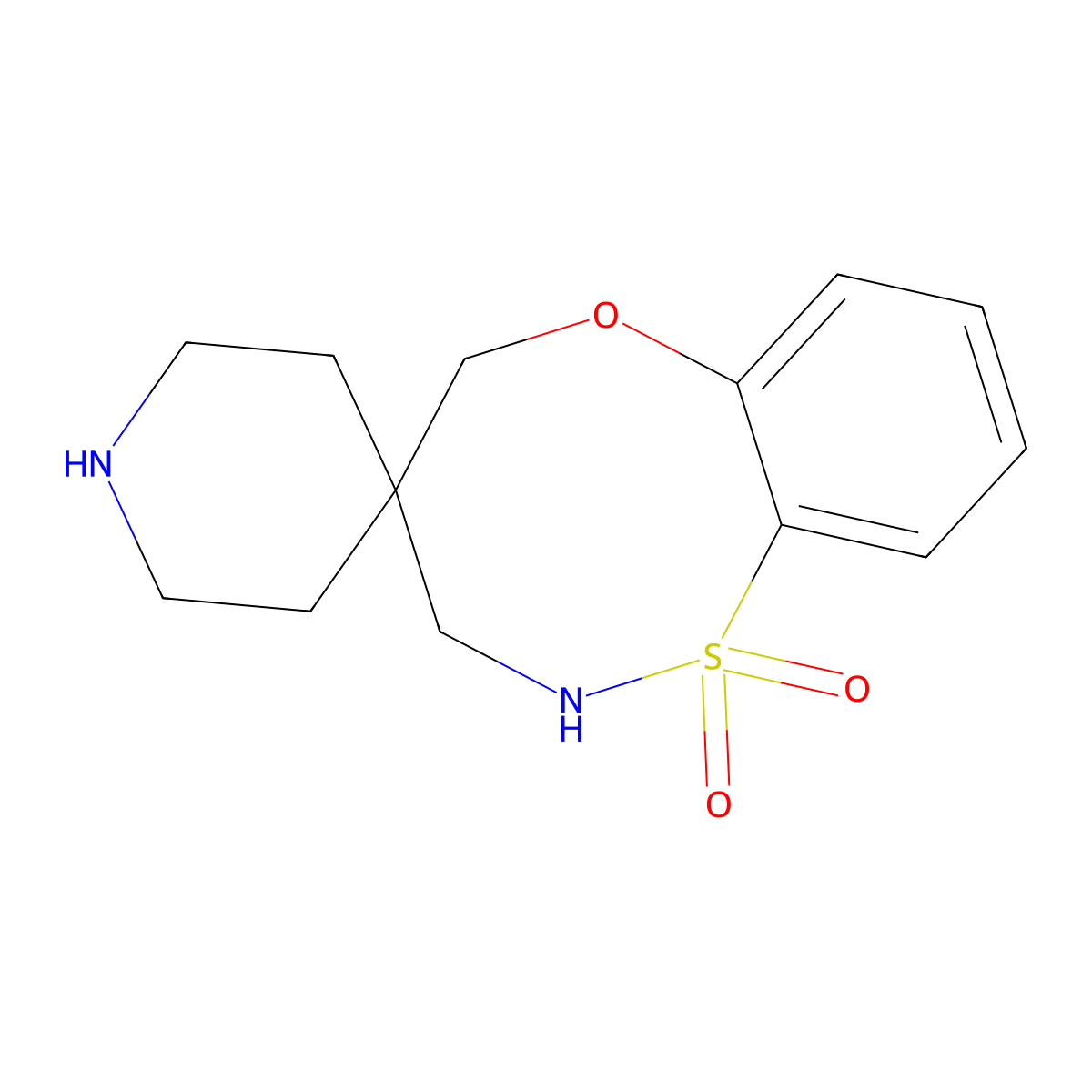3,5-dihydro-2H-spiro[benzo[b][1,4,5]oxathiazocine-4,4'-piperidine] 1,1-dioxide molecular structure, CAS 1422137-83-4